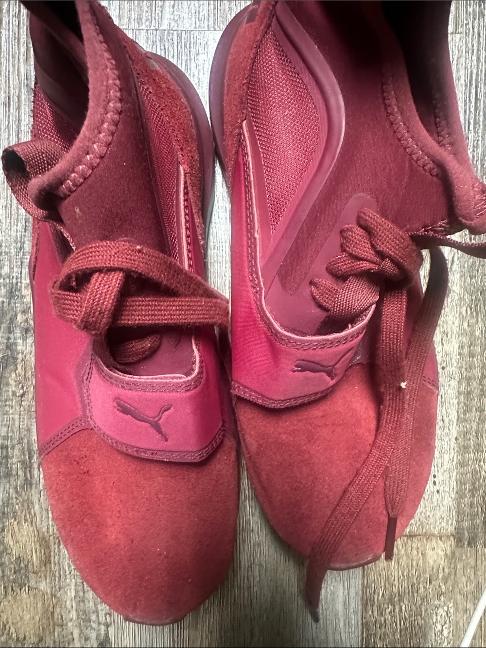 Puma Women’s Maroon Slip-On Lace Sneakers